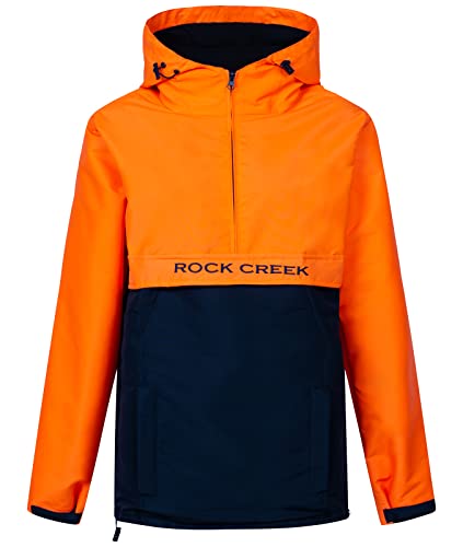 Rock Creek Damen Übergangs Jacke Outdoor Jacke Windbreaker Übergangsjacke Anorak Kapuze Regenjacke Winterjacke Damenjacke Jacket D-477 Orange 2XL von Rock Creek