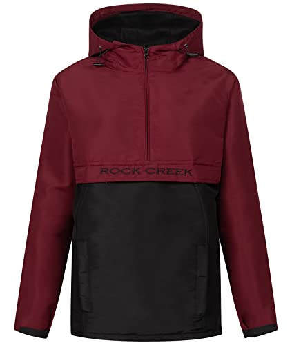 Rock Creek Damen Übergangs Jacke Outdoor Jacke Windbreaker Übergangsjacke Anorak Kapuze Regenjacke Winterjacke Damenjacke Jacket D-477 Weinrot XS von Rock Creek