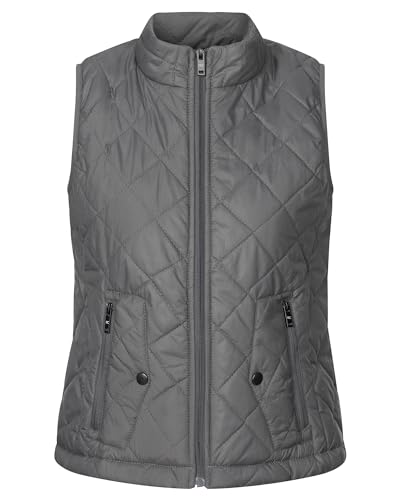 Rock Creek Damen Weste Steppweste Übergangsweste Leicht Damenweste Frauen Westen Stepp Westen Daunenweste Thermoweste D-506 Grau M von Rock Creek