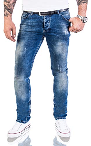 Rock Creek Designer Herren Jeans Hose Stretch Jeanshose Basic Slim Fit [RC-2113 - Denim Blau - W40 L36] von Rock Creek