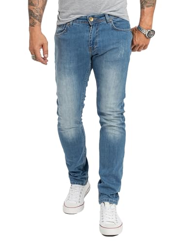 Rock Creek Designer Herren Jeans Hose Stretch Jeanshose Basic Slim Fit [RC-2131 - V.Light Blue - W33 L36] von Rock Creek