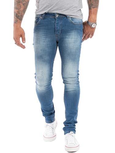 Rock Creek Designer Herren Jeans Hose Stretch Jeanshose Basic Slim Fit [RC-2132 - Blue Washed - W38 L34] von Rock Creek