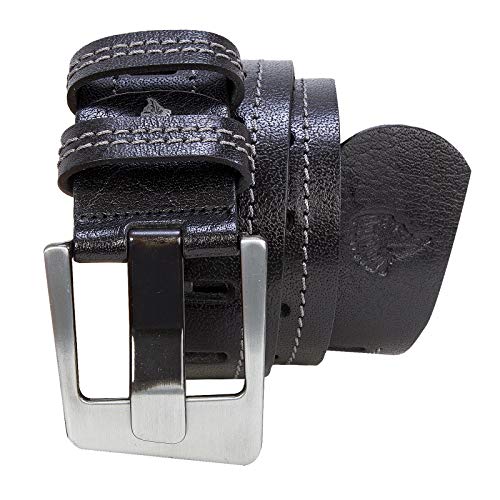 Rock Creek Designer Herren Leder Gürtel Echt Leder Herrengürtel Breit Jeansgürtel Anzuggürtel Büffelleder Accessoires G-007 Schwarz 120 von Rock Creek
