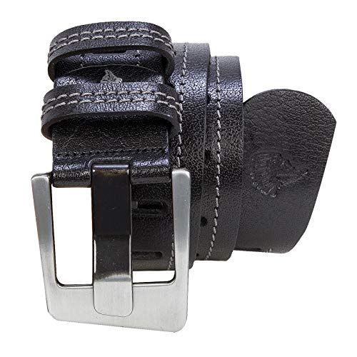 Rock Creek Designer Herren Leder Gürtel Echt Leder Herrengürtel Breit Jeansgürtel Anzuggürtel Büffelleder Accessoires G-007 Schwarz 130 von Rock Creek