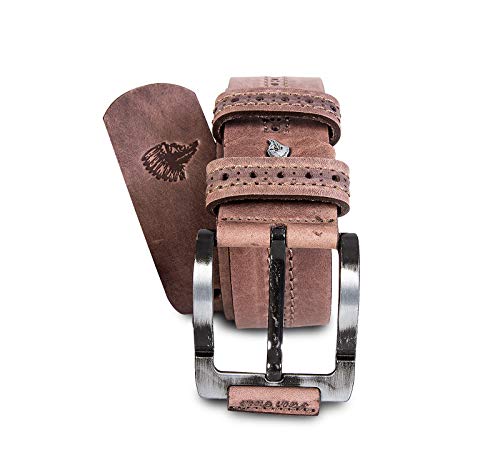 Rock Creek Designer Herren Ledergürtel Echt Leder Herrengürtel Breit Jeansgürtel Anzuggürtel Büffelleder Accessoires G-013 Braun 125 von Rock Creek