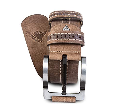 Rock Creek Designer Herren Ledergürtel Echt Leder Herrengürtel Breit Jeansgürtel Anzuggürtel Büffelleder Accessoires G-013 Dunkelgrün 105 von Rock Creek