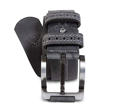 Rock Creek Designer Herren Ledergürtel Echt Leder Herrengürtel Breit Jeansgürtel Anzuggürtel Büffelleder Accessoires G-013 Schwarz 105 von Rock Creek