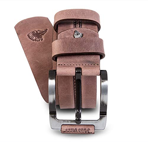 Rock Creek Designer Herren Ledergürtel Echt Leder Herrengürtel Breit Jeansgürtel Anzuggürtel Büffelleder Accessoires G-014 Braun 110 von Rock Creek