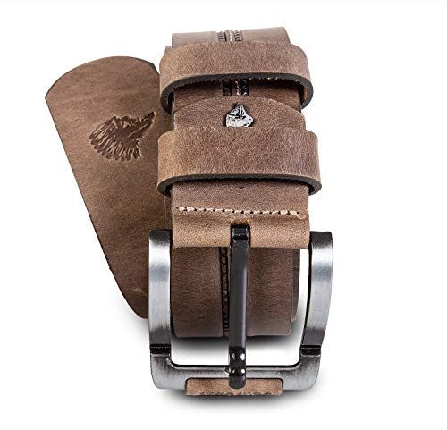 Rock Creek Designer Herren Ledergürtel Echt Leder Herrengürtel Breit Jeansgürtel Anzuggürtel Büffelleder Accessoires G-014 Dunkelgrün 135 von Rock Creek