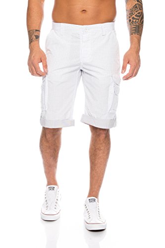 Rock Creek Herren Bermuda Shorts Kurze Hose Herrenshorts Cargo Capri H-110 [ SP-C418 Weiß8# S ] von Rock Creek