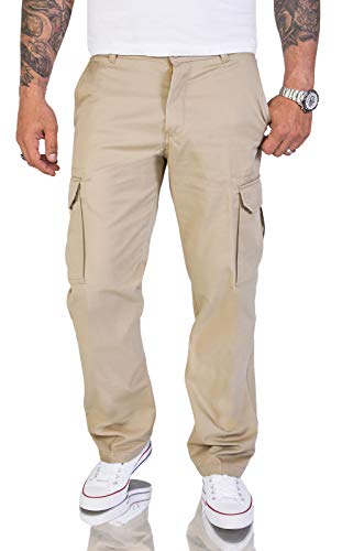 Rock Creek Herren Cargo Hose Chinohose Seitentaschen Outdoor Stoffhose Cargohose Chinos Outdoor Hosen für Männer Kargohosen H-194 Beige W38 von Rock Creek