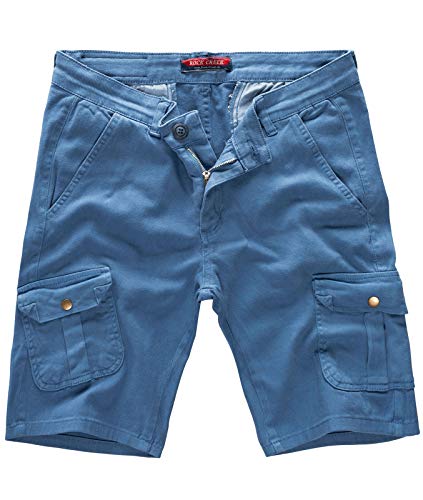 Rock Creek Herren Cargo Shorts Chinoshorts Kurze Hose Short Cargoshorts Sommer Kurzehose Sommerhose Bermudas Stretch Short RC-2203 Blau W31 von Rock Creek