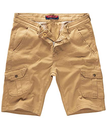 Rock Creek Herren Cargo Shorts Chinoshorts Kurze Hose Short Cargoshorts Sommer Kurzehose Sommerhose Bermudas Stretch Short RC-2203 Camel W30 von Rock Creek