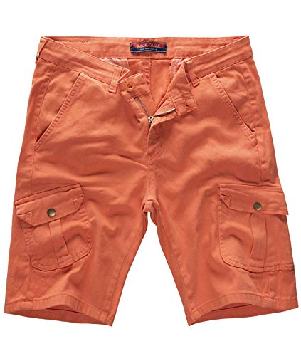 Rock Creek Herren Cargo Shorts Chinoshorts Kurze Hose Short Cargoshorts Sommer Kurzehose Sommerhose Bermudas Stretch Short RC-2203 Coral W30 von Rock Creek