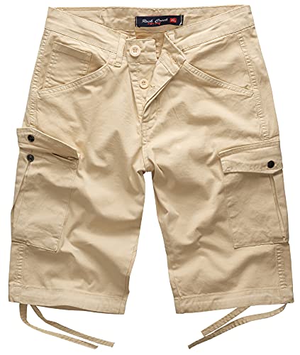 Rock Creek Herren Cargo Shorts Chinoshorts Kurze Hose Short Cargoshorts Sommer Kurzehose Sommerhose Bermudas Stretch Short RC-393 Beige W32 von Rock Creek