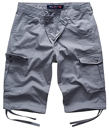 Rock Creek Herren Cargo Shorts Chinoshorts Kurze Hose Short Cargoshorts Sommer Kurzehose Sommerhose Bermudas Stretch Short RC-393 Grau W38 von Rock Creek