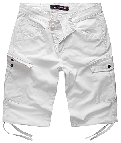 Rock Creek Herren Cargo Shorts Chinoshorts Kurze Hose Short Cargoshorts Sommer Kurzehose Sommerhose Bermudas Stretch Short RC-393 Weiß W42 von Rock Creek