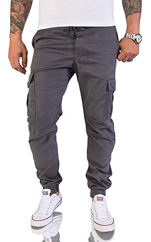 Rock Creek Herren Cargohose Chinohose Outdoor Herrenhose Tapered Jogging Pants Hose mit Taschen Beintaschen Männer H-179 Anthrazit W30 L30 von Rock Creek