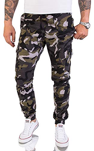 Rock Creek Herren Cargohose Chinohose Outdoor Herrenhose Tapered Jogging Pants Hose mit Taschen Beintaschen Männer H-179 Camouflage W29 L32 von Rock Creek