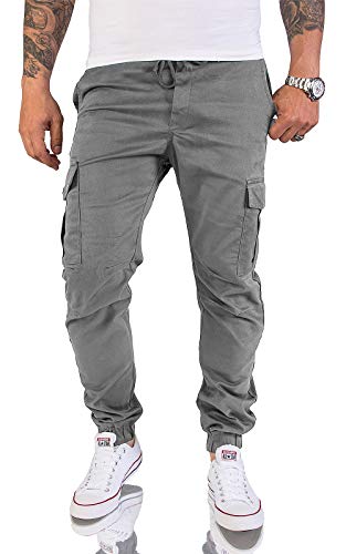 Rock Creek Herren Cargohose Chinohose Outdoor Herrenhose Tapered Jogging Pants Hose mit Taschen Beintaschen Männer H-179 Grau W38 L30 von Rock Creek