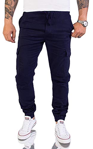 Rock Creek Herren Cargohose Chinohose Outdoor Herrenhose Tapered Jogging Pants Hose mit Taschen Beintaschen Männer H-179 Navy W36 L32 von Rock Creek