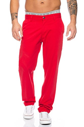 Rock Creek Herren Chino Hose Herrenhose RC-2083 [Rot W30 L32] von Rock Creek