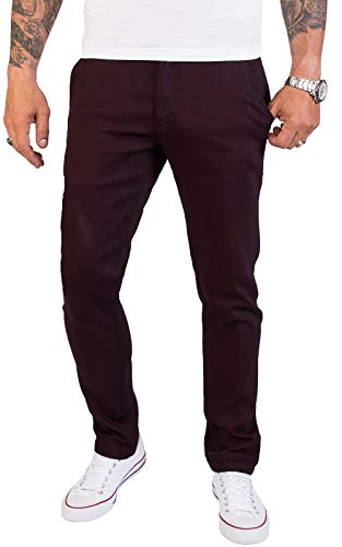 Rock Creek Herren Chino Hose Slim Fit Business Hosen Chinohose Stoffhose Chinos Hosen für Männer Casual Elegante Hose RC-2154 Weinrot W29 L30 von Rock Creek