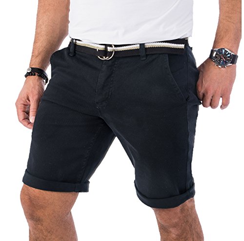 Rock Creek Herren Chino Shorts Hose Kurz Chinoshorts Inkl Gürtel Männer Sommer Bermuda Stretch Rc-2133 30 Anthrazit von Rock Creek