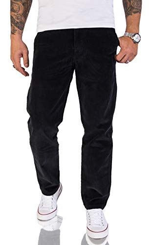 Rock Creek Herren Cord Hose Regular Fit Chino Hose Klassische Hosen Herrenhose Straight Cut Chinos Herren Cordhosen RC-2156 Schwarz W30 L30 von Rock Creek