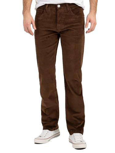 Rock Creek Herren Cordhose H-399 Braun W33 L32 Bootcut Hose Stretch Basic Regular Fit Lange Hose Stoff Hose Winterhose Männerhose von Rock Creek