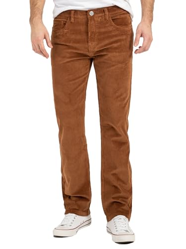 Rock Creek Herren Cordhose Hose Stretch Basic Bootcut Hose Regular Fit Lange Hose Stoff Hose Winterhose Männerhose H-399 Terracotta W34 L30 von Rock Creek
