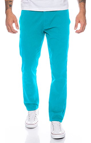 Rock Creek Herren Designer Chino Hose Regular Slim Chinohose, 30W / 34L, Hellblau von Rock Creek