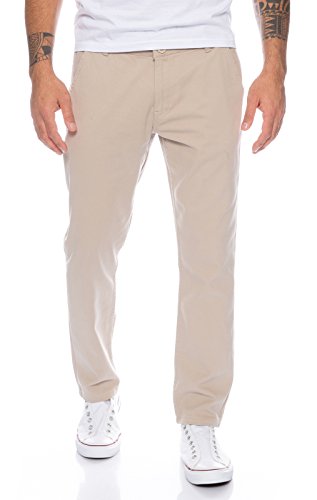 Rock Creek Herren Designer Chino Hose Regular Slim Chinohose RC-390 Beige W29 L32 von Rock Creek