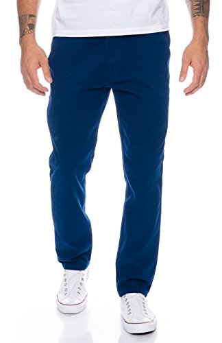 Rock Creek Herren Designer Chino Hose Regular Slim Chinohose RC-390 Blau W34 L32 von Rock Creek