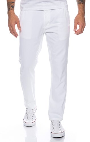 Rock Creek Herren Designer Chino Hose Regular Slim Chinohose RC-390 Weiß W38 L32 von Rock Creek