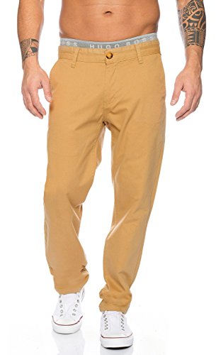 Rock Creek Herren Designer Chino Stoff Hose Chinohose Regular Fit Herrenhose Elegante Hosen Stoffhose Jeans Pants Chinohose RC-2083 Beige W34 L32 von Rock Creek