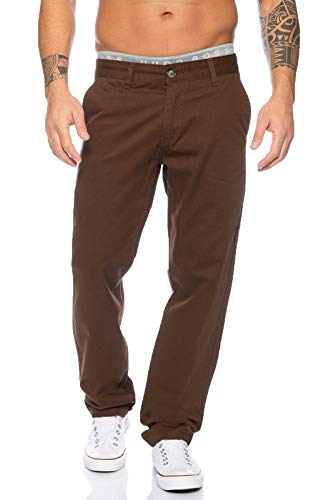 Rock Creek Herren Designer Chino Stoff Hose Chinohose Regular Fit Herrenhose Elegante Hosen Stoffhose Jeans Pants Chinohose RC-2083 Braun W34 L32 von Rock Creek