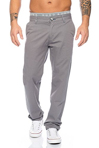 Rock Creek Herren Designer Chino Stoff Hose Chinohose Regular Fit Herrenhose W29-W40 RC-2083 [RC-2083 - Grau - W29 L32] von Rock Creek