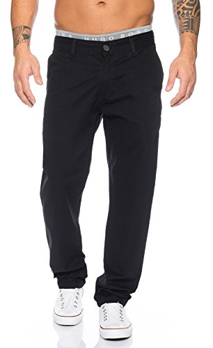 Rock Creek Herren Designer Chino Stoff Hose Chinohose Regular Fit Herrenhose W29-W40 RC-2083 [RC-2083 - Schwarz - W32 L30] von Rock Creek