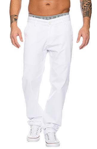 Rock Creek Herren Designer Chino Stoff Hose Chinohose Regular Fit Herrenhose W29-W40 RC-2083 [RC-2083 - Weiß - W31 L30] von Rock Creek