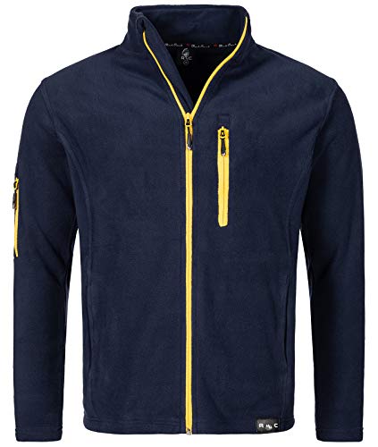 Rock Creek Herren Fleece Jacke Outdoor Wanderjacke Pullover Full Zip Hoodie Herrenjacke Fleecejacke Winterjacke Strickjacke Strickfleecejacke H-197 Navy 2XL von Rock Creek