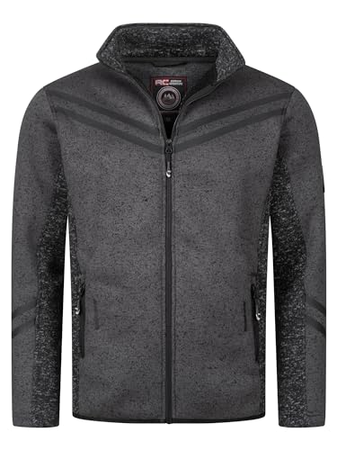 Rock Creek Herren Fleece Jacke Outdoor Wanderjacke Pullover Full Zip Hoodie Herrenjacke Fleecejacke Winterjacke Strickjacke Strickfleecejacke H-373 Dunkelgrau L von Rock Creek