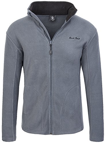 Rock Creek Herren Fleecejacke Sweatjacke Herrenjacke Übergangsjacke H-139 [Lightgrey 4XL] von Rock Creek