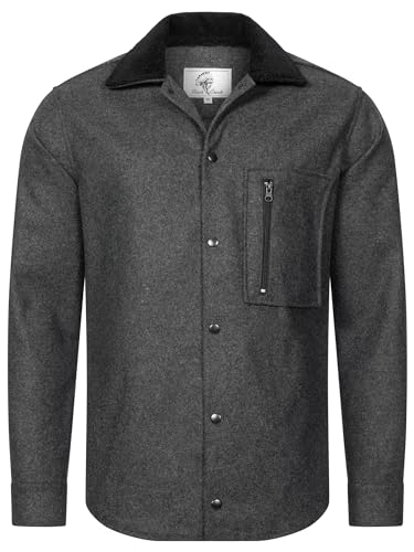 Rock Creek Herren Hemd Übergangsjacke Freizeithemd Teddyfellkragen Hemden Langarm Regular Männer Jeans Hemd Kentkragen Übergangshemd H-368 Anthrazit L Rock Creek Herren Hemd Übergangsjacke Freizeithemd Teddyfellkragen Hemden Langarm Regular Männer Jeans Hemd Kentkragen Übergangshemd H-368 Anthrazit L von Rock Creek