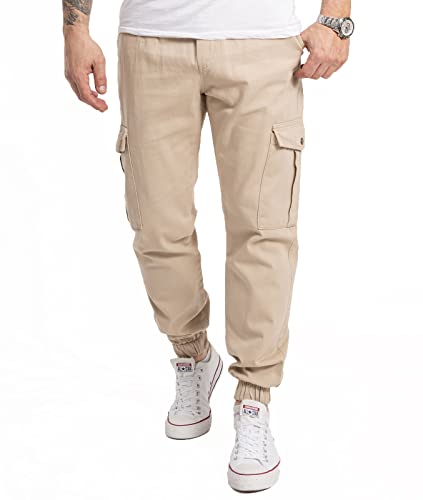 Rock Creek Herren Hose Cargohose Tapered Fit Chino Hose Cargo Hose Jogging Casual Pant Männerhose Freizeithose Hosen Herrenhose RC-2356 Beige W30 L30 von Rock Creek