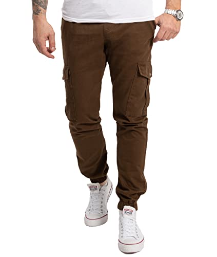 Rock Creek Herren Hose Cargohose Tapered Fit Chino Hose Cargo Hose Jogging Casual Pant Männerhose Freizeithose Hosen Herrenhose RC-2356 Braun W32 L32 von Rock Creek