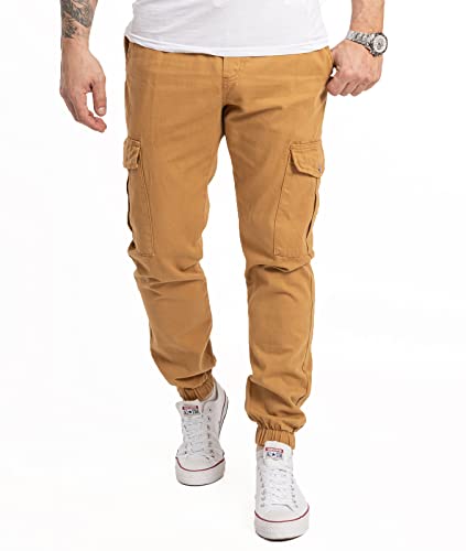 Rock Creek Herren Hose Cargohose Tapered Fit Chino Hose Cargo Hose Jogging Casual Pant Männerhose Freizeithose Hosen Herrenhose RC-2356 Camel W33 L32 von Rock Creek