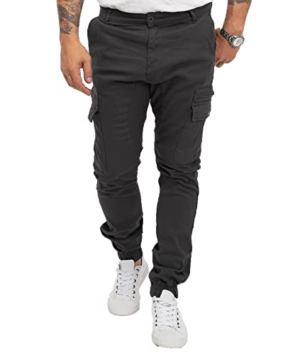 Rock Creek Herren Hose Cargohose Tapered Fit Chino Hose Cargo Hose Jogging Casual Pants Männerhose Freizeithose Hosen Herrenhose RC-2189 Anthrazit W33 L30 von Rock Creek