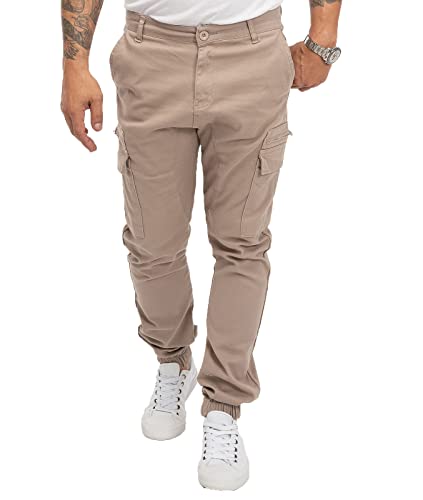 Rock Creek Herren Hose Cargohose Tapered Fit Chino Hose Cargo Hose Jogging Casual Pants Männerhose Freizeithose Hosen Herrenhose RC-2189 Beige W29 L30 von Rock Creek