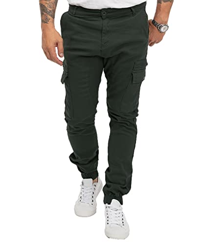 Rock Creek Herren Hose Cargohose Tapered Fit Chino Hose Cargo Hose Jogging Casual Pants Männerhose Freizeithose Hosen Herrenhose RC-2189 Dunkelgrün W31 L32 von Rock Creek